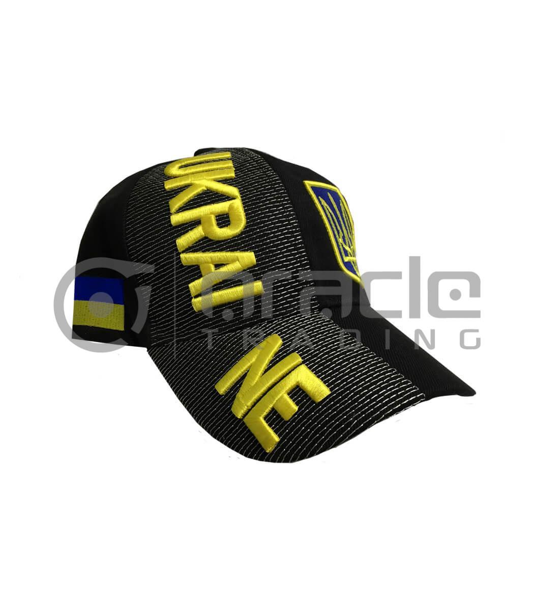 3D Ukraine Hat - Black