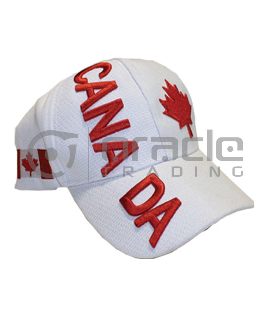 3D Canada Hat - White