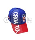 3D Croatia Hat - Blue/Red