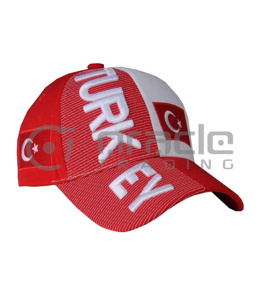 3D Turkey Hat - Red/White
