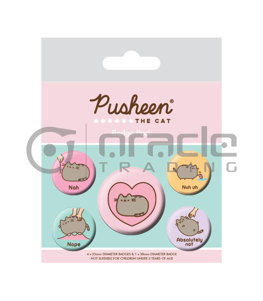 Pusheen Badge Pack - Lazy