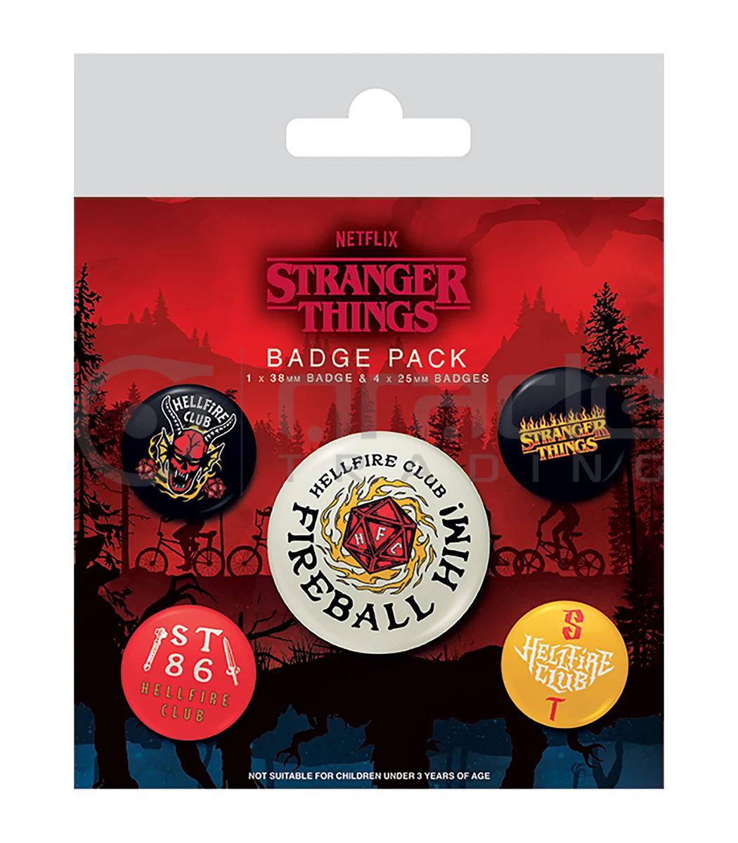 Stranger Things Badge Pack - Hellfire Club