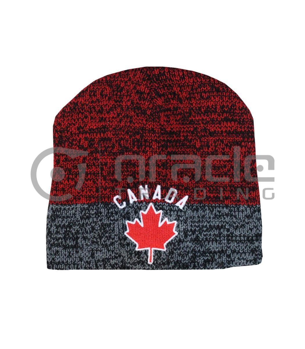 Canada Beanie - Red/Grey