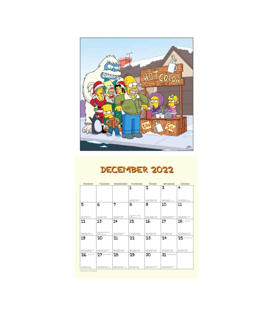The Simpsons 2024 Calendar [OCT PREORDER ONLY] Oracle Trading Inc.