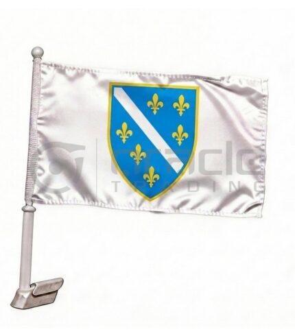 Bosnia Car Flag - White