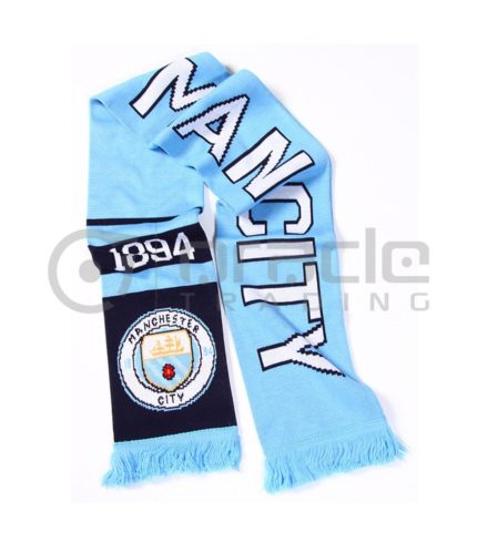 Manchester City Knitted Scarf - UK Made