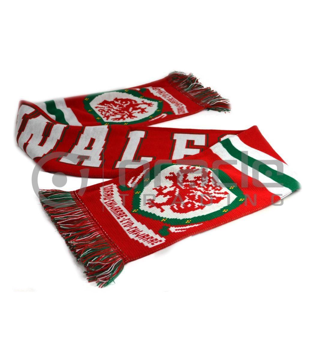 Wales Rugby Knitted Scarf - UK Made