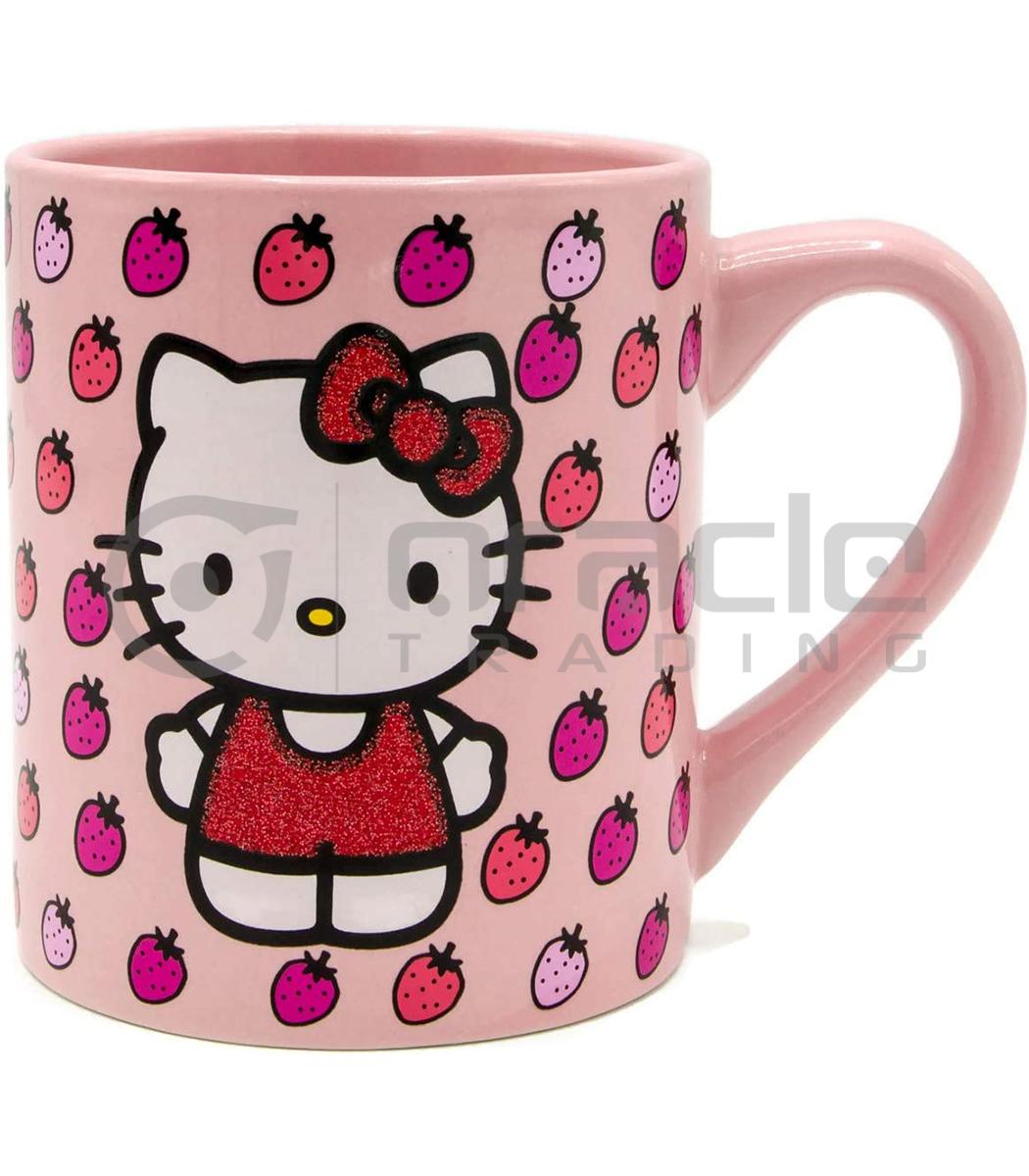 Hello Kitty Mug - Strawberries (Glitter)