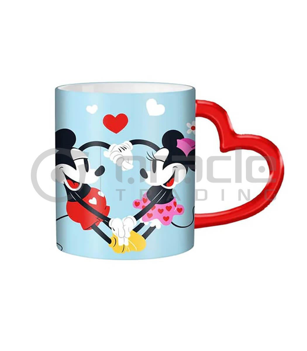 Mickey & Minnie Heart Mug - Shaped Handle