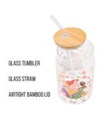 Disney Princess Glass Tumbler - Floral
