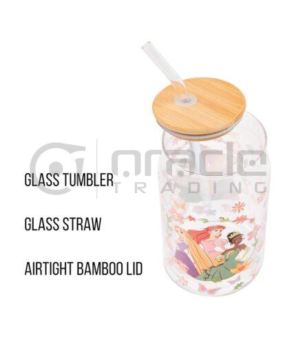 Disney Princess Glass Tumbler - Floral