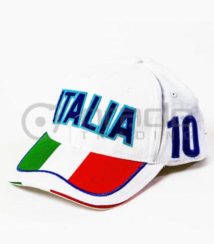 Italia Hat - Tricolour White