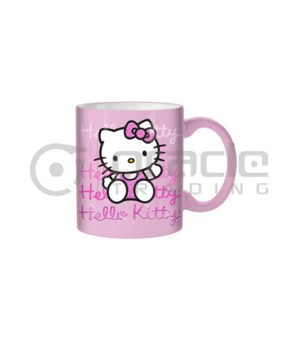 Hello Kitty Jumbo Mug - Script (Glitter)