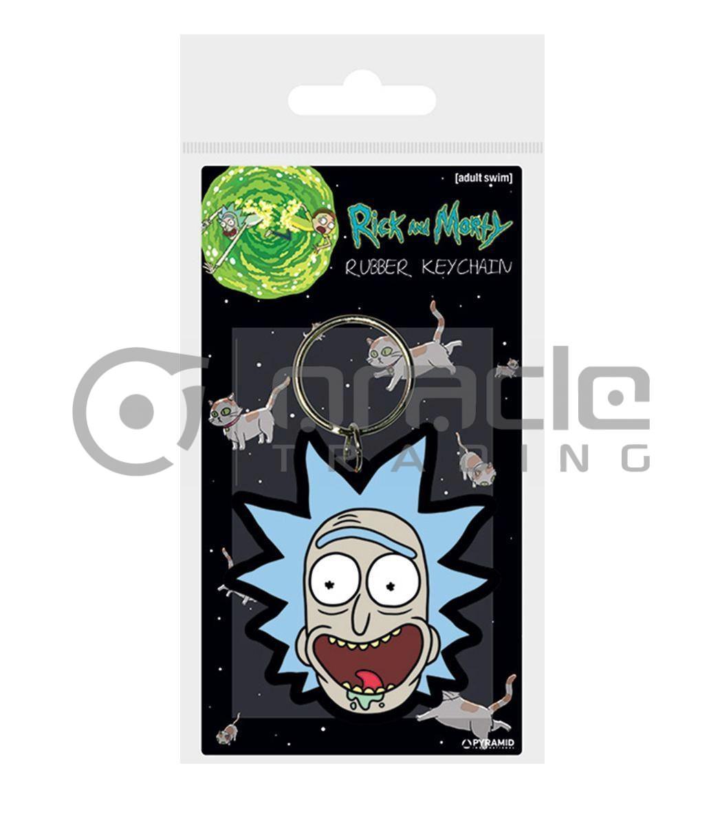 Rick & Morty Keychain (Rick Crazy Smile)