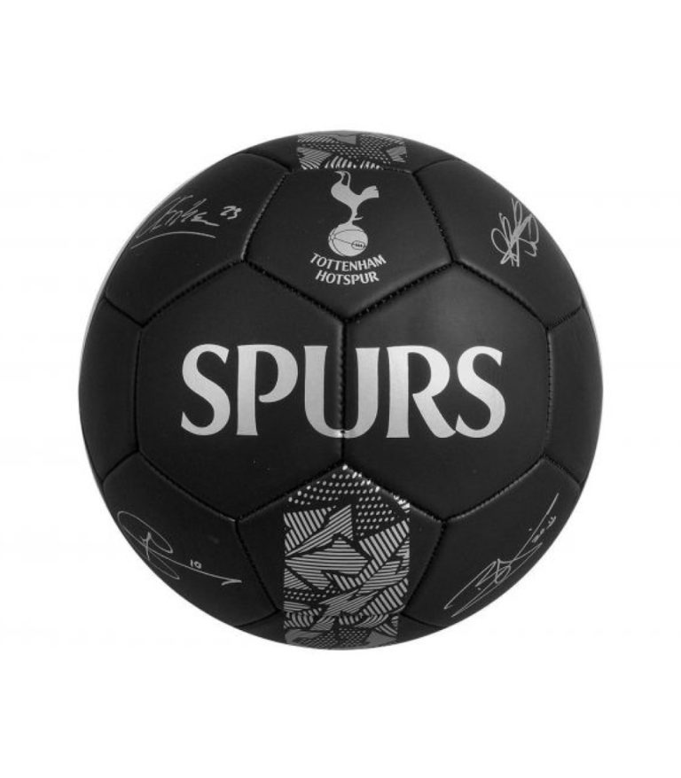 Tottenham Hotspur Signature Football – Size 5, Official Licensed PVC Ball With Player Autographs, Club Crest Design