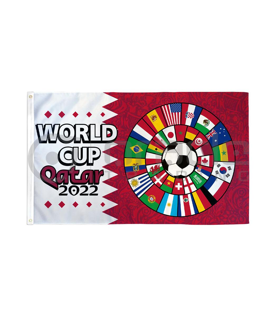 2022 World Cup Flag - Circle - Large 3'x5'