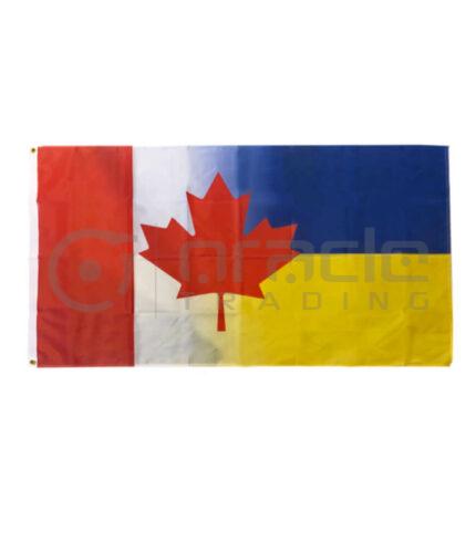 Large 3'x5' Ukrainian Canadian Flag - (SPECIAL ORDER ONLY)