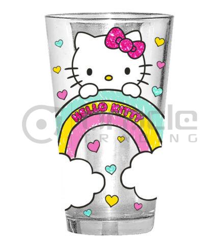 Hello Kitty Large Glass - Rainbow (Glitter)