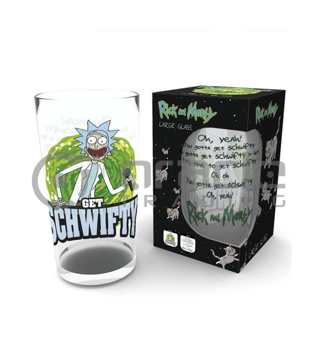 Rick & Morty Large Glass - Get Schwifty