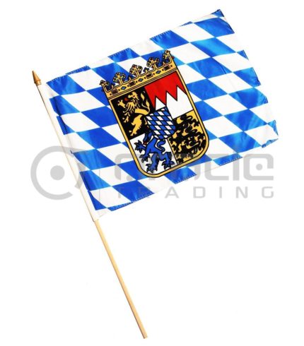 Bavaria Large Stick Flag - 12"x18" - 12-Pack