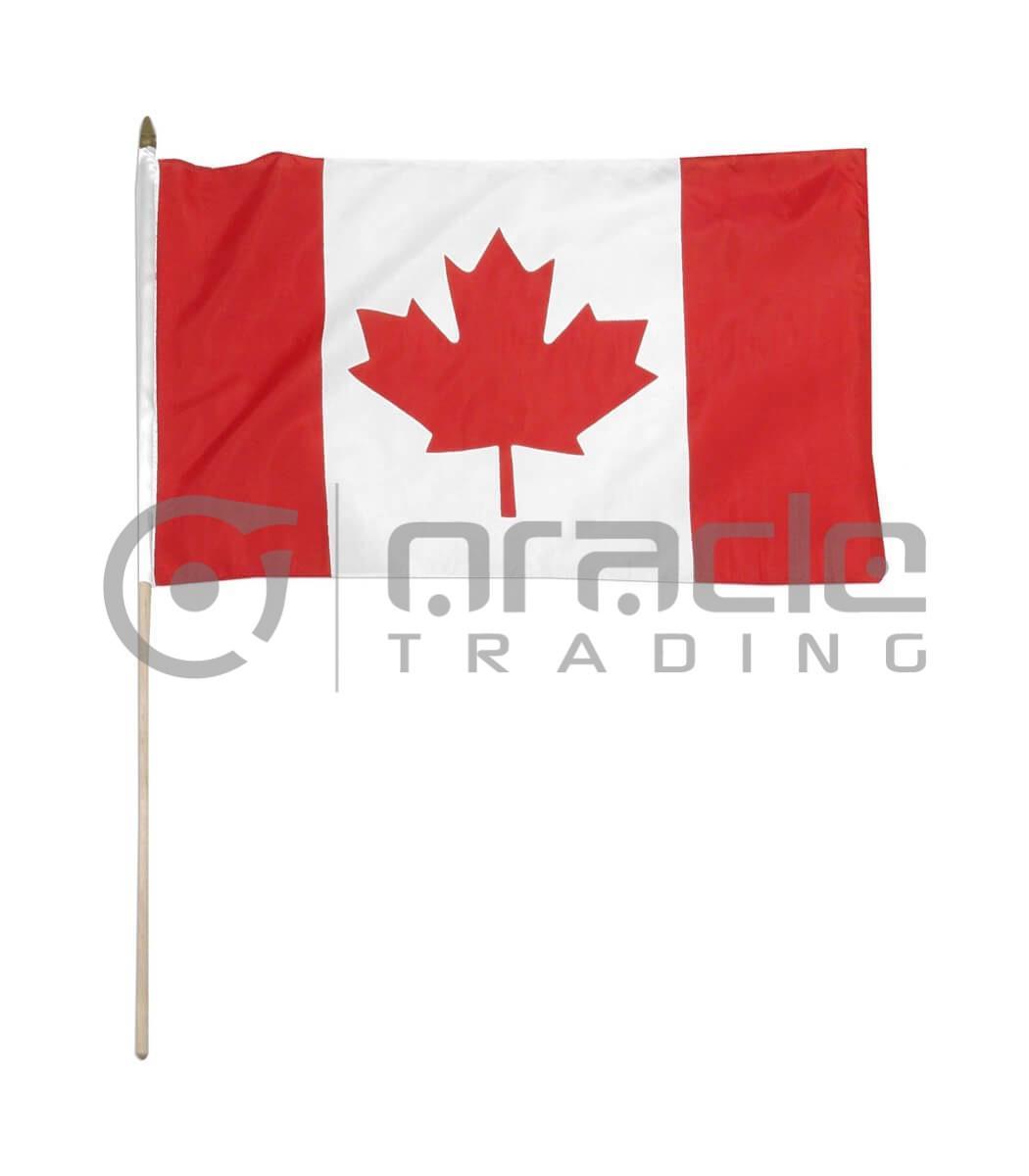 Canada Large Stick Flag - 12"x18" - 12-Pack