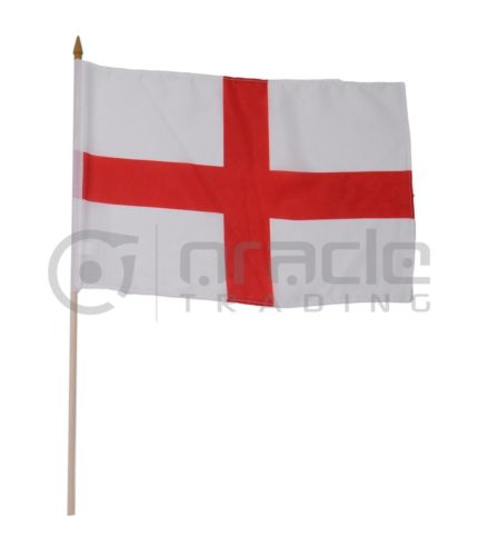 England Large Stick Flag - 12"x18" - 12-Pack