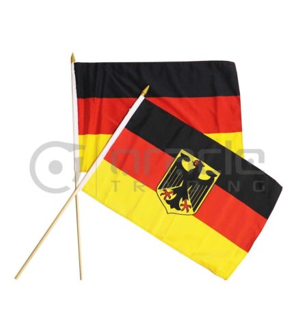 Germany Eagle Large Stick Flag - 12"x18" - 12-Pack