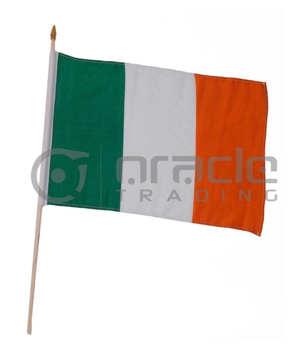Ireland Large Stick Flag - 12"x18" - 12-Pack