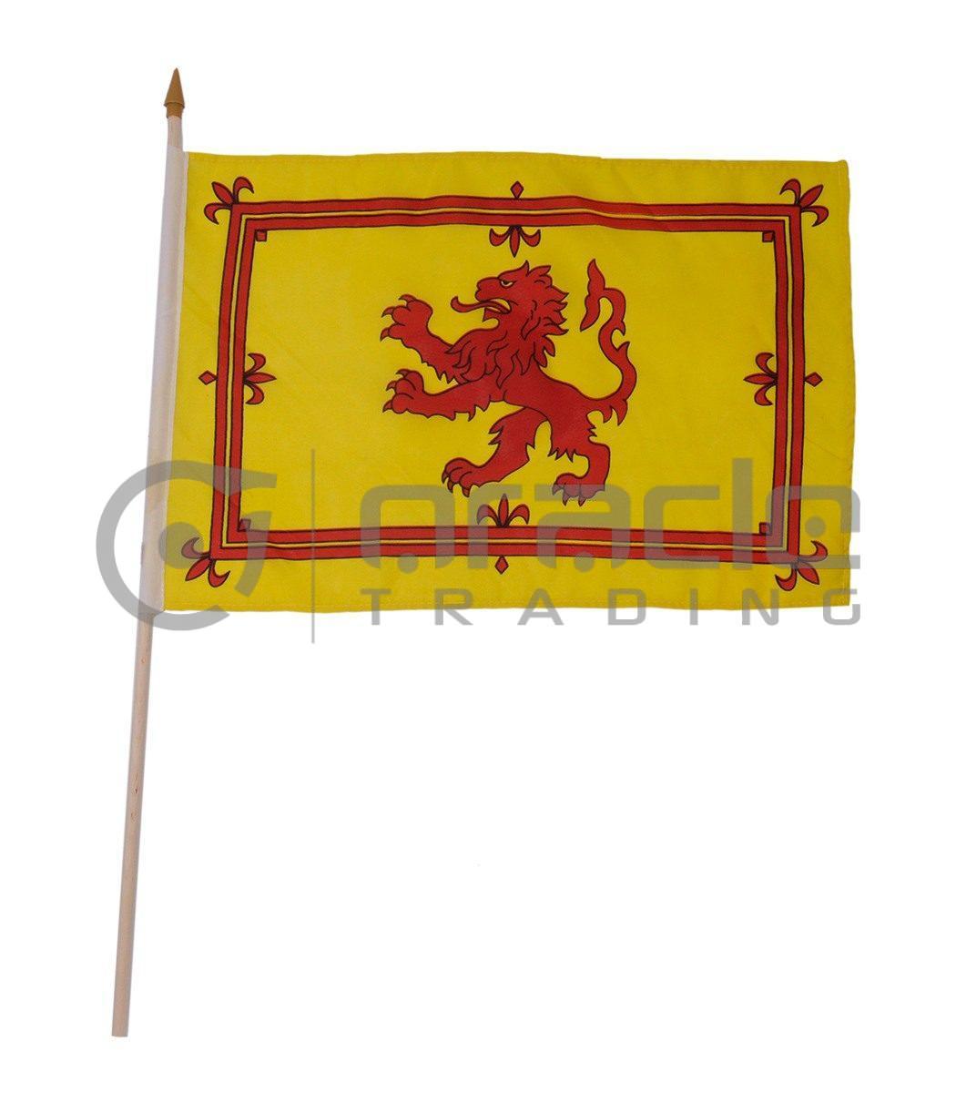 Scotland Large Stick Flag - 12"x18" - 12-Pack (Rampant Lion)