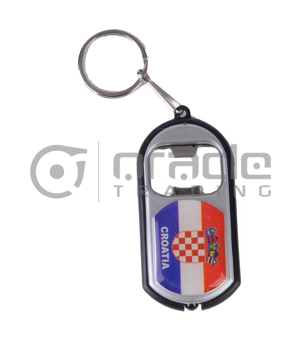 Croatia Flashlight Bottle Opener Keychain 12-Pack