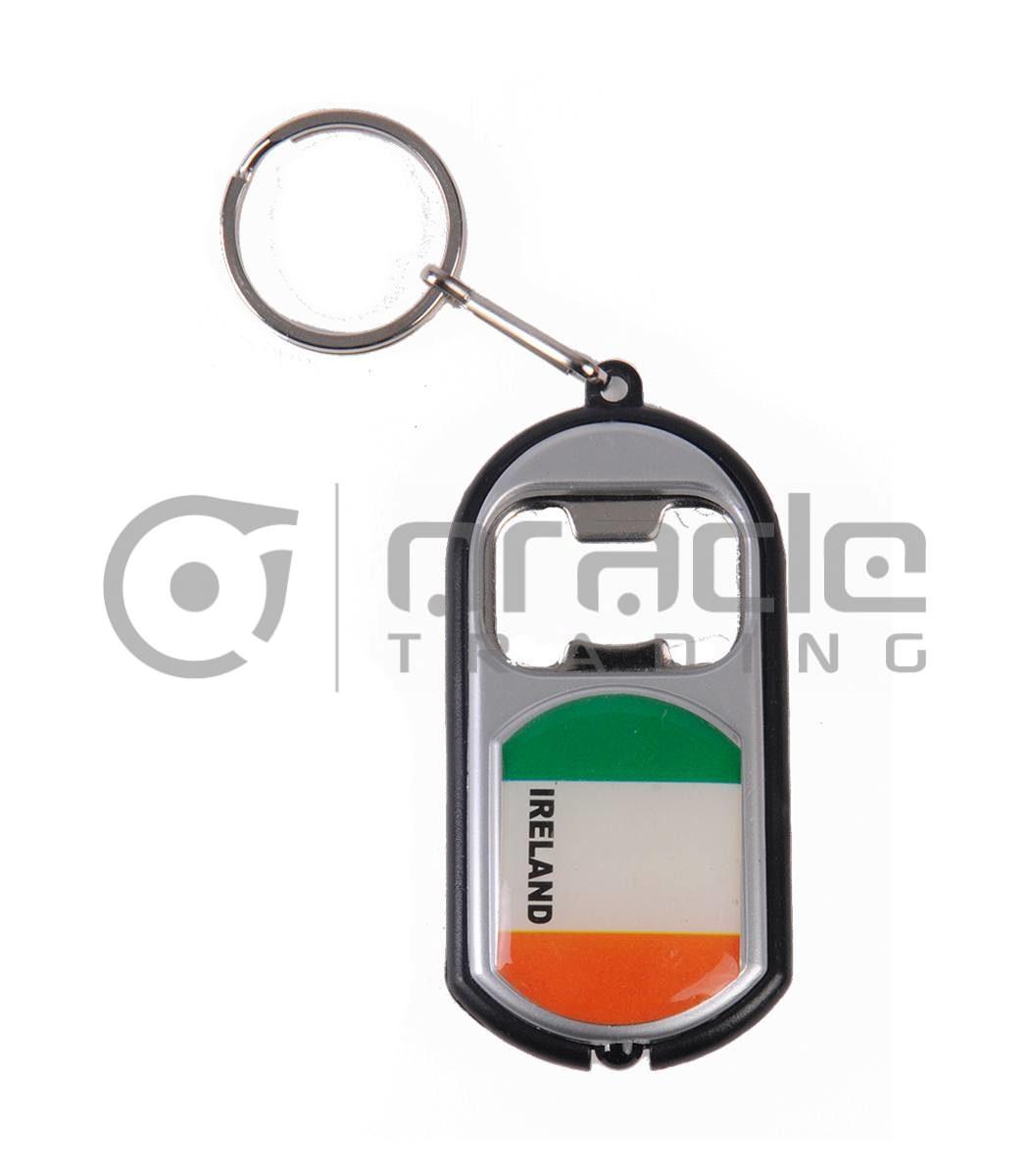 Ireland Flashlight Bottle Opener Keychain 12-Pack