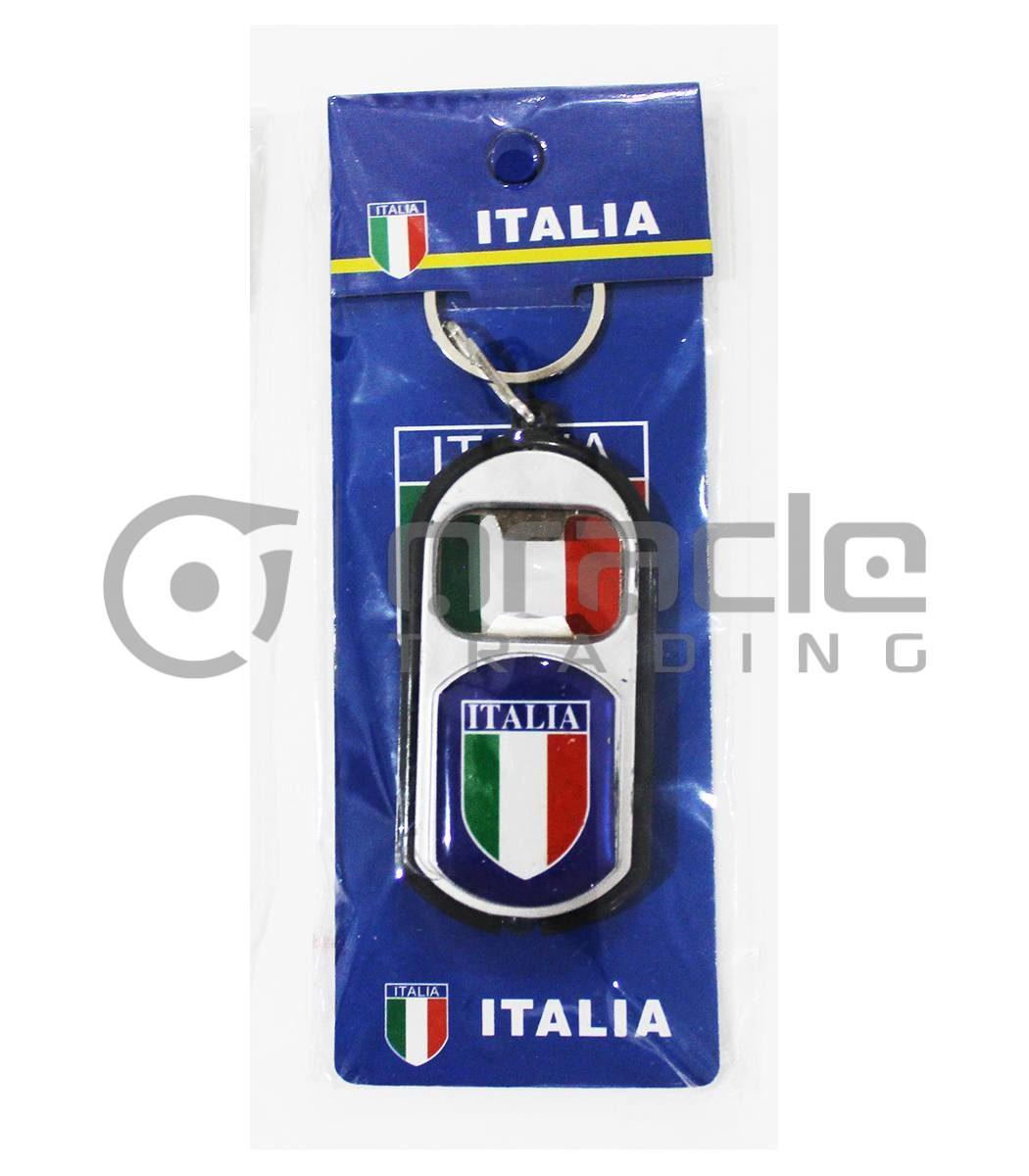 Italia Flashlight Bottle Opener Keychain 12-Pack