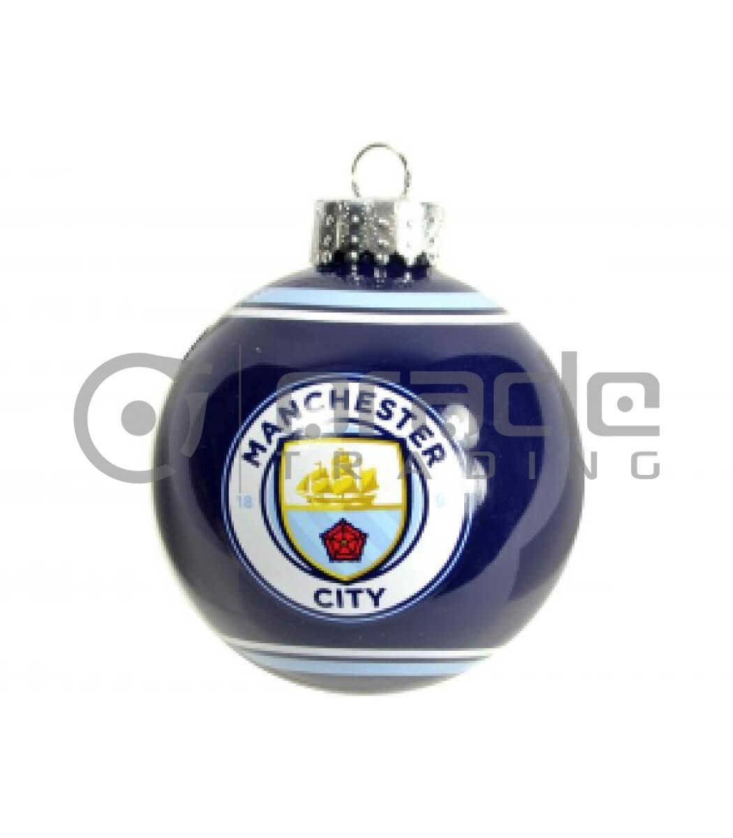 Manchester City FC Glass Bauble 