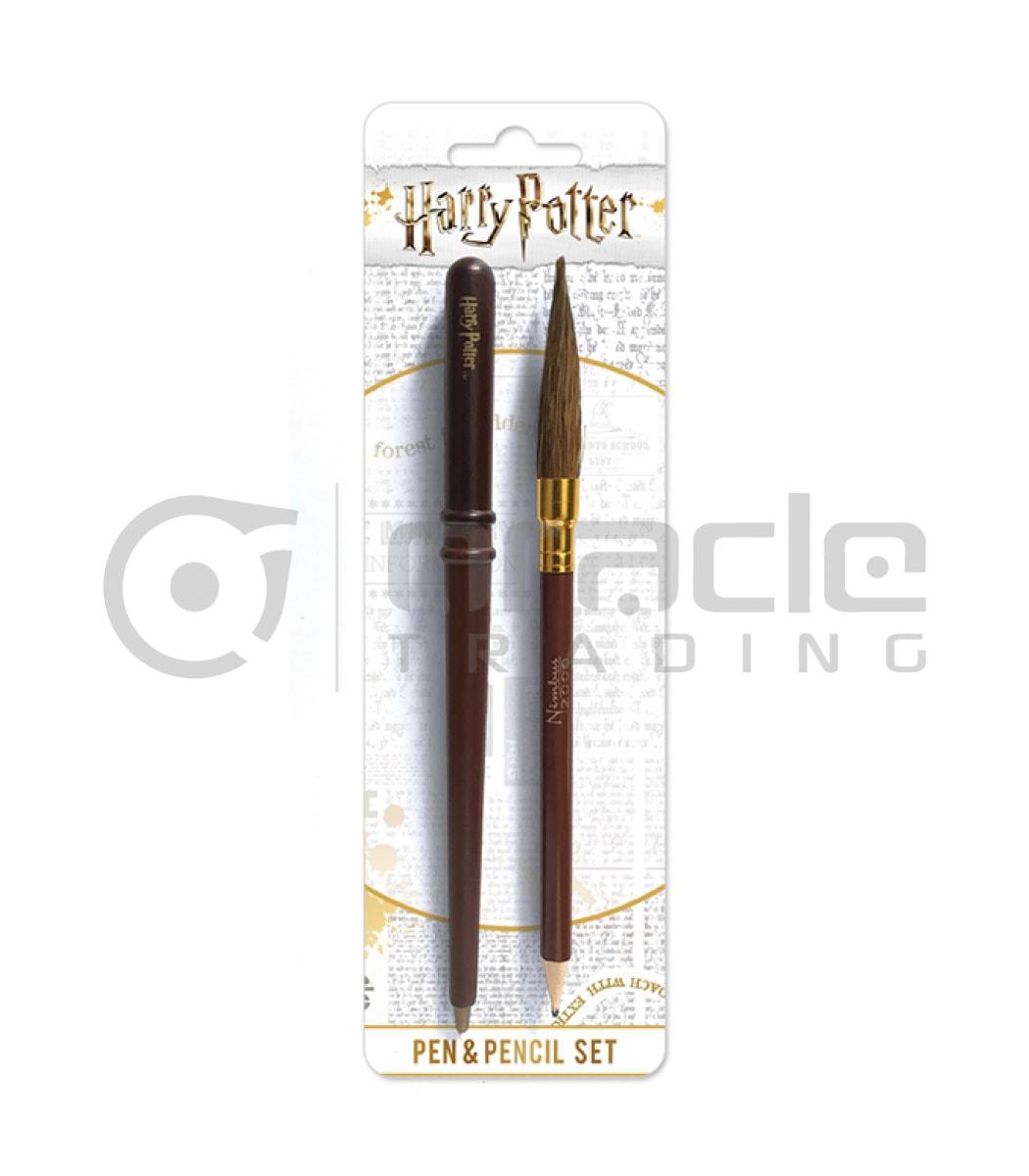 Harry Potter Pen & Pencil Set (Wand & Broom)