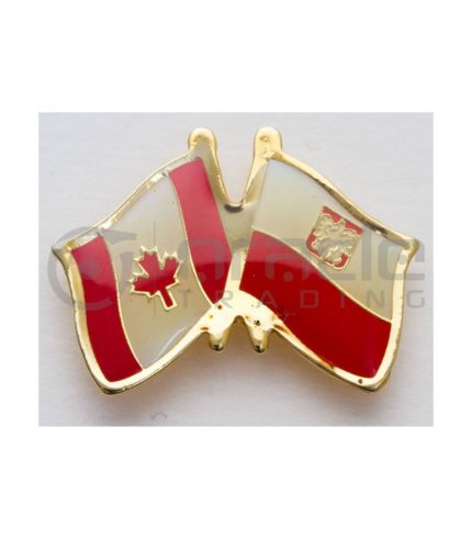 Poland / Canada Friendship Lapel Pin
