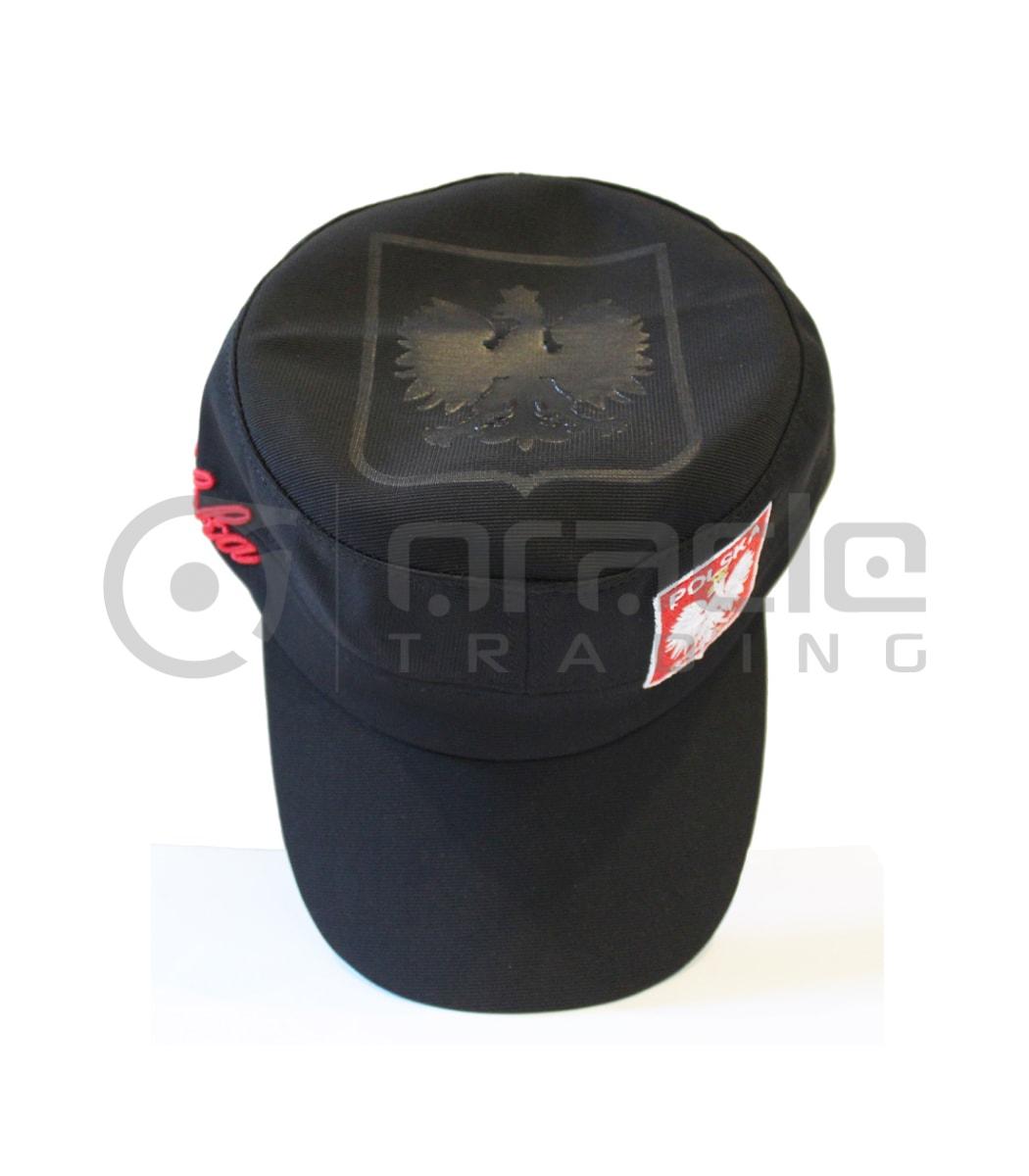 poland flex fit army hat black pol004 b