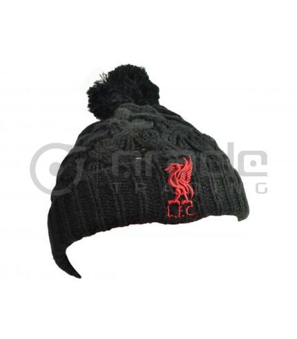 Liverpool Pom Beanie - Black Crochet