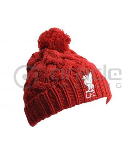 Liverpool Pom Beanie - Red Crochet
