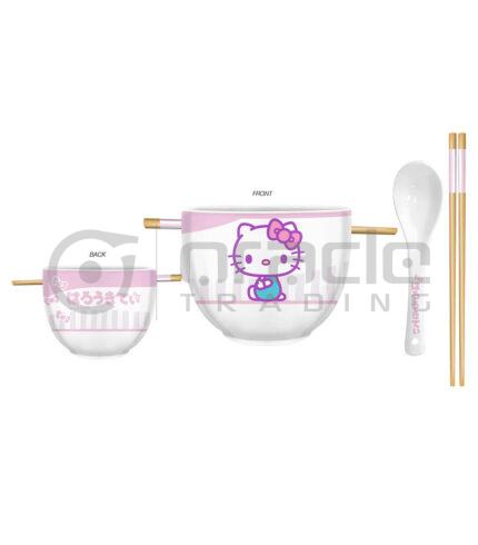 Hello Kitty Ramen Bowl w' Chopsticks & Spoon