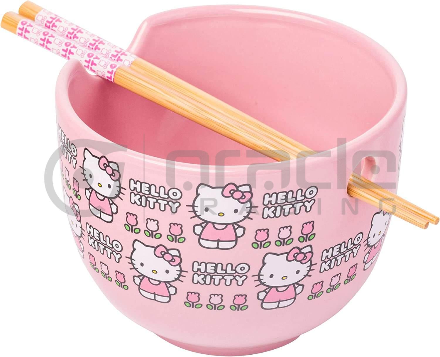 ramen bowl hello kitty pink flowers rbc034 d