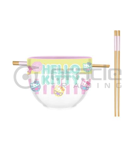 Hello Kitty Ramen Bowl & Chopsticks - Retro