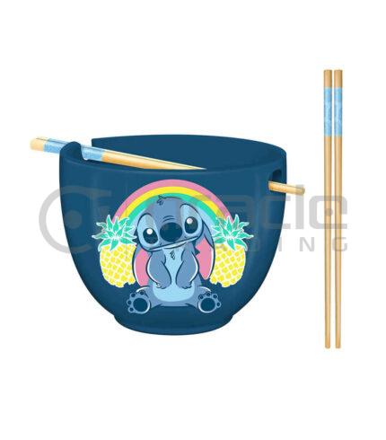 Lilo & Stitch Ramen Bowl & Chopsticks - Pineapple Rainbow