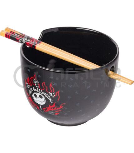 Nightmare Before Christmas Ramen Bowl & Chopsticks - Flames