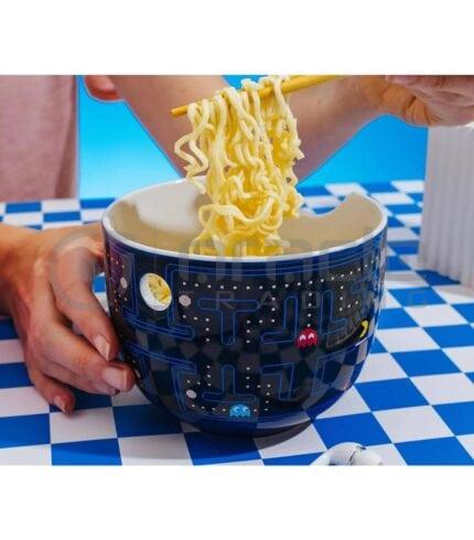 Pacman Ramen Bowl & Chopsticks