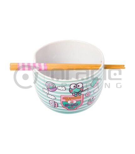 Sanrio Keroppi Ramen Bowl & Chopsticks - Fishing