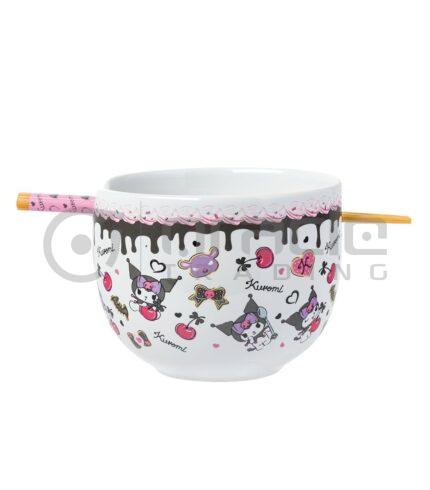 Kuromi Ramen Bowl w' Chopsticks - Cake (Sanrio)