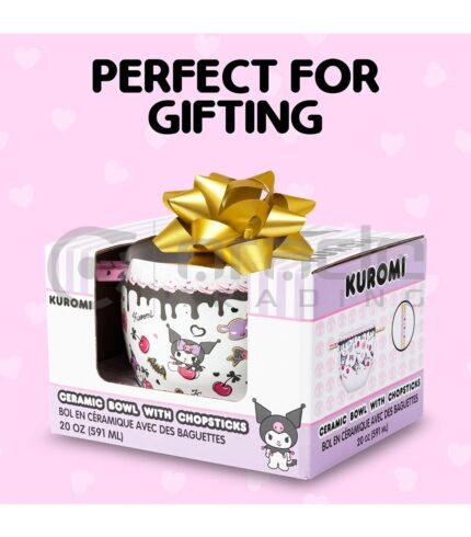 Kuromi Ramen Bowl w' Chopsticks - Cake (Sanrio)