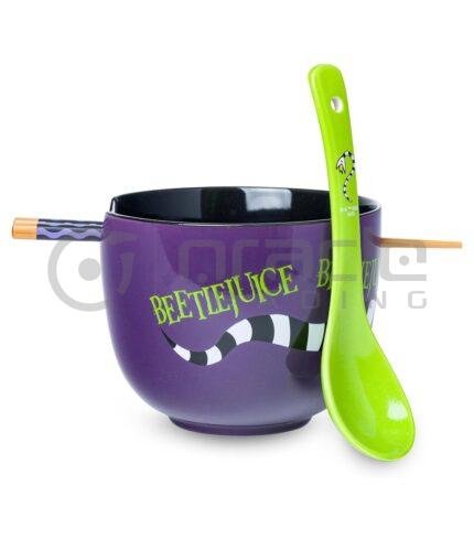 Beetlejuice Ramen Bowl w' Chopsticks & Spoon