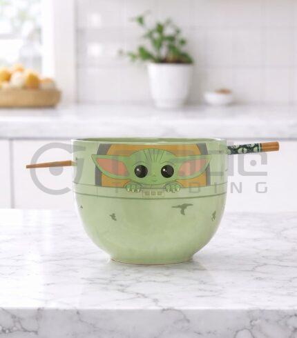 Star Wars: The Mandalorian Ramen Bowl & Chopsticks - Grogu