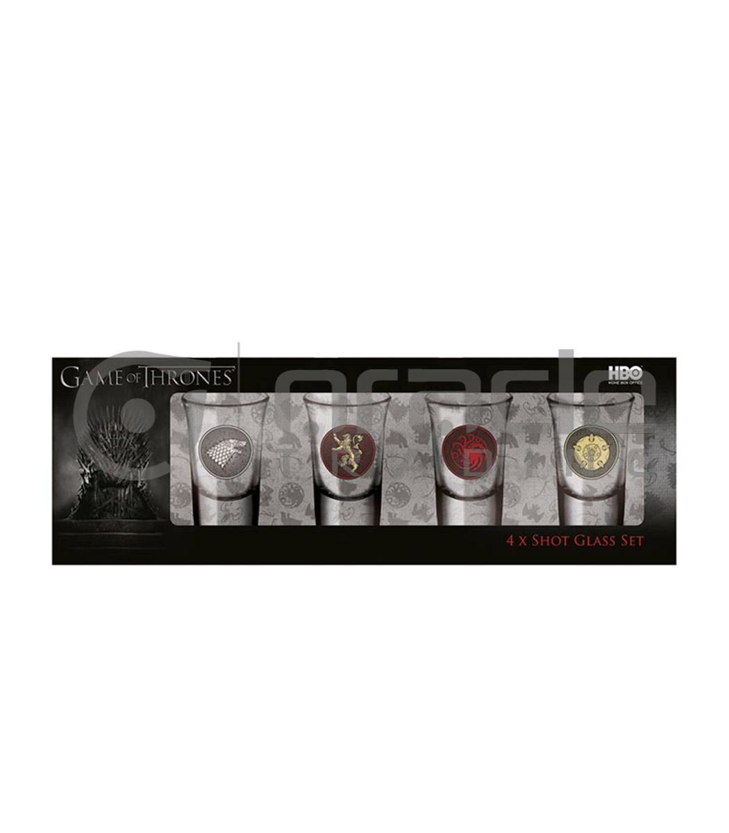 Game of Thrones 4-Pack Shot Glass Set